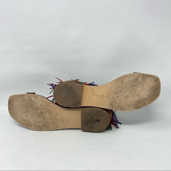 Zara Women Multi-color Leather Fringe Sandals, Women’s Size EU 40/US 9 - Picture 10 of 12